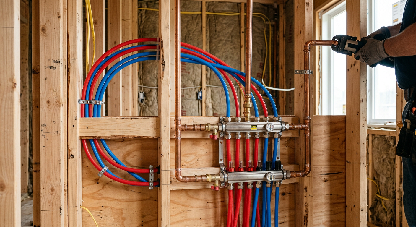 Création de réseau plomberie en cuivre et PER à Noisy-le-Grand 92